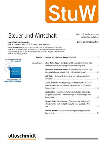 Steuer und Wirtschaft